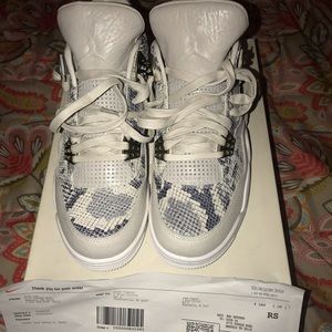 Air Jordan Premiun 4 White snakes